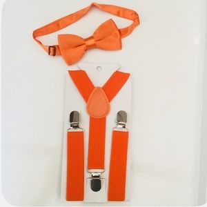 NEW🧡ORANGE🧡 SUSPENDER’S & BOW TIE SET
